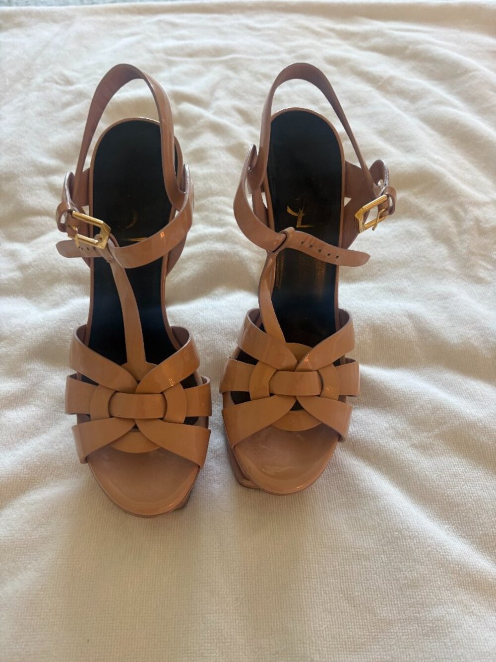 clássicas Saint Laurent Tribute Platform Sandals, size 36